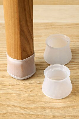 24'lu Kaydırmaz Çizdirmez A Kalite Mobilya Sandalye Masa Zemin Silikon Koruyucu Pabuç Ayak Kılıf ürün fotoğrafı