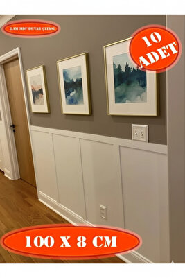 İskandinav Duvar Çıtası 100cm X 8Cm (10 ADET) Çocuk Odası Duvar Dekorasyonu Çıtası ürün fotoğrafı