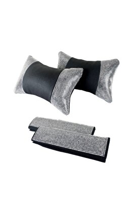 Pırlanta Taşlı Boyun Yastığı Ve Emniyet Kemer Pedi ürün fotoğrafı