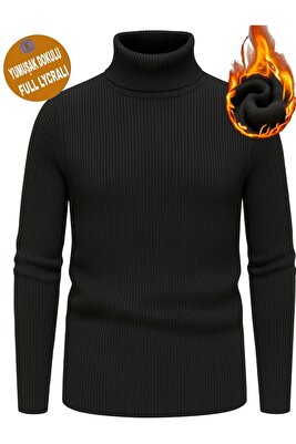 Erkek Balıkçı Yaka Kazak Erkek Tam Balıkçı Yaka Boğazlı Kazak ürün fotoğrafı