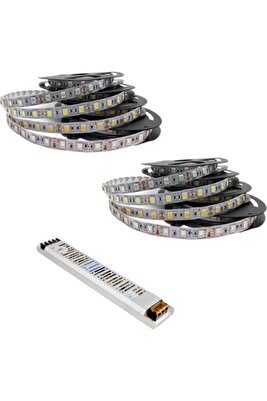 4040 Şerit LED 10 Metre 6500K Beyaz ( YL40-4001 ) + 12.5 Amper 150 Watt Slim LED Trafo ürün fotoğrafı