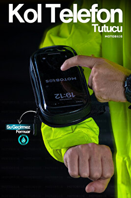 Motosiklet Sürücüsü Kol Ve Gidona Takılabilir Çantalı Telefon Tutucu 6,5"'e Kadar ürün fotoğrafı