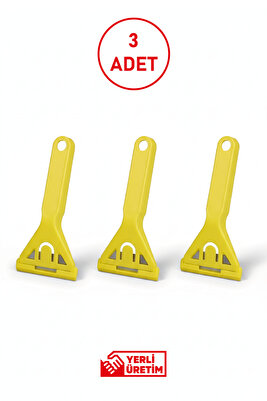 Cam Kazıma Bıçağı 3’lü Set | Paslanmaz Çelik, Ergonomik Saplı, Güvenli Temizlik Aracı ürün fotoğrafı
