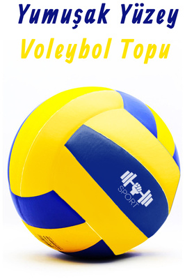 Sarı Voleybol Topu Dikişli Renkli 5 Numara Plaj Salon Voleybol Topu Yumuşak Yüzey Soft Touch ürün fotoğrafı