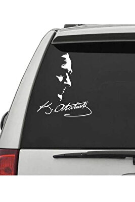 Ulu Önder Mustafa Kemal Atatürk 23x20 cm Sticker Araba, Motorsiklet, Laptop, Cam Sticker ürün fotoğrafı