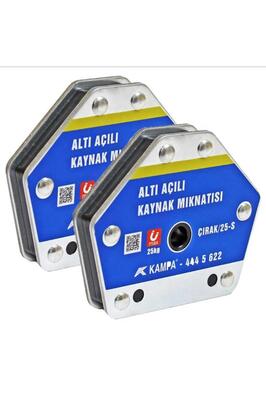 Çırak/25S Manyetik Kaynak Gönyesi 2 ADET 6 Açılı, 25 Kg Kaynak Tutucu Mıknatıs ürün fotoğrafı