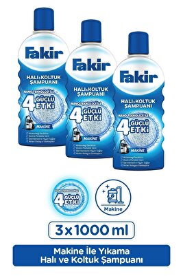 Halı Ve Koltuk Şampuanı Makine 3 X 1 Lt, ürün fotoğrafı