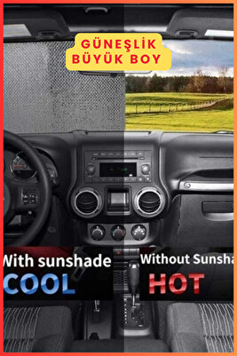 Oto Ön Cam Katlanabilir Güneşlik Araç Torpido Koruyucu Perde (büyük Boy) ürün fotoğrafı