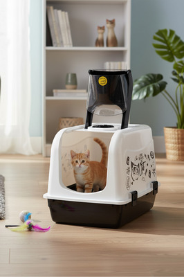 Xxl Büyük Boy Kapalı Kedi Tuvaleti Ve Kürek Hediyeli - En: 39 Genişlik :53 Yükseklik: 41 ürün fotoğrafı