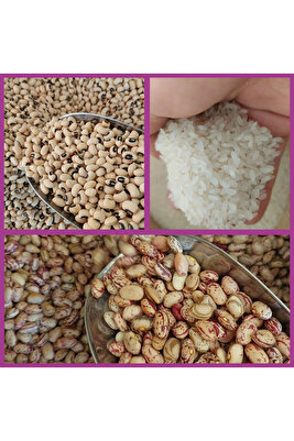 Barbunya 1kg Börülce 1 Kg Pirinç 1 Kg Net 3 Kg ürün fotoğrafı