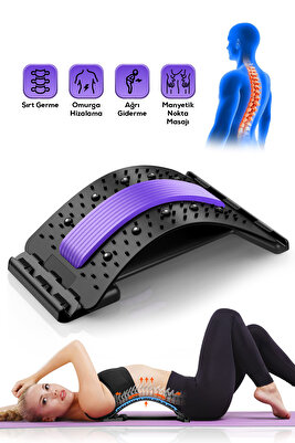 Sihirli Bel Destek 3 Kademeli Omurga Düzleştirici Manyetik Nokta Masajlı Sırt ve Bel Germe Aleti ürün fotoğrafı