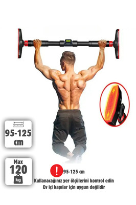 Yeni Nesil 95-125cm Koridor Barfiksi Barfix Aleti Çubuğu Çekme Barı Demiri Bar ürün fotoğrafı