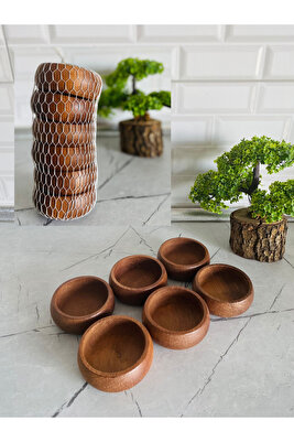 Bambu Yuvarlak 6,lı Çerezlik ürün fotoğrafı