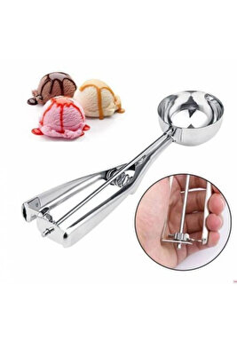 Mucit Home Paslanmaz Çelik Kurabiye Helva Dondurma Servis Sunum Kaşığı koza gift ürün fotoğrafı