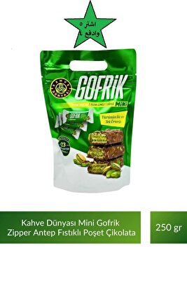Mini Gofrik Antep Fıstıklı Poşet Çikolata 250 g ürün fotoğrafı
