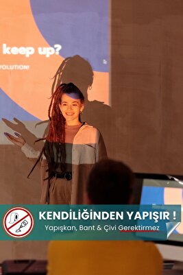 150 X 220 Cm Yapışkansız Çivisiz Tutunan Projeksiyon Perdesi, Ev Sineması,duvar Projeksiyon Perdesi ürün fotoğrafı