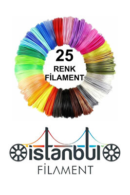 PLA 3D Kalem Yazıcı için 25 Renk (25 x 1 metre) 25 Metre PLA Filament ürün fotoğrafı