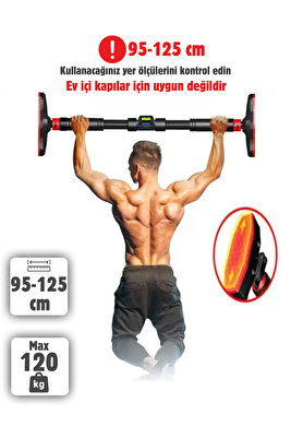 Yeni Nesil 95-125cm Koridor Barfiksi Barfix Aleti Çubuğu Çekme Barı Demiri Bar Kapıya Uygun Değildir ürün fotoğrafı