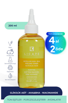 Micellar Glikolik Asitli Aha-Bha Peeling Tonik 200ml ürün fotoğrafı