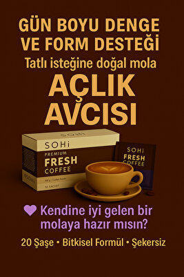 SOHİ Form Denge Kahvesi | Premium Fresh Coffee | Bitkisel Fit Kahve | Yoğun Aromalı 20’li ürün fotoğrafı