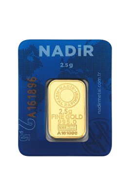 Nadir Gold 2,5 Gram 24 Ayar Külçe Altın ürün fotoğrafı
