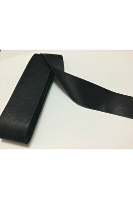 Siyah Geniş Saten Kurdele 10 Metre 2,5 cm. Siyah Saten Kurdele Şerit ürün fotoğrafı