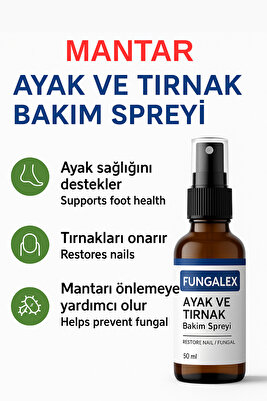Mantar Kaşınma Kötü Koku Önleyici Ayak ve Tırnak Bakım Spreyi 50 ml ürün fotoğrafı