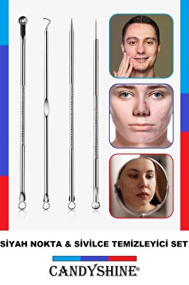 Akne-siyah Nokta Temizleyici 4'lü Set Paslanmaz Çelik Komedon ürün fotoğrafı