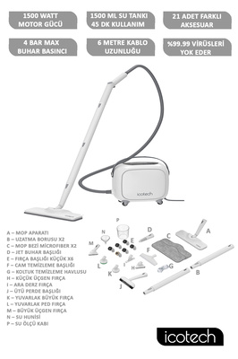 Sc90 Pro Multi Fonksiyonel Buharlı Temizlik Makinesi Buharlı Temizleyici ürün fotoğrafı