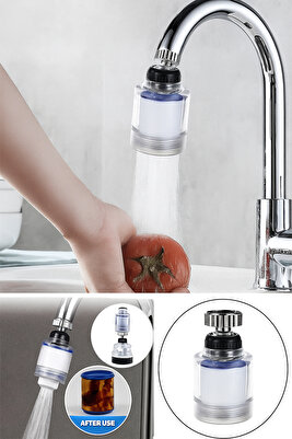 Kireç Önleyici Musluk Başlığı 360 Derece Döner Filtreli Ve Su Tasarufflu ürün fotoğrafı