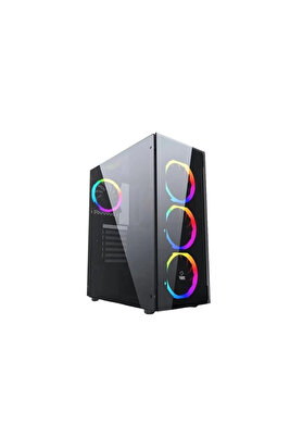 Ares Rainbow 4x120mm Fan Gaming Oyuncu Kasası ( Psu Yok) ürün fotoğrafı