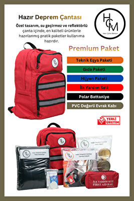 Hazır Deprem Çantası - Acil Durum Ve Afet Çantası Tam Kapsamlı ürün fotoğrafı