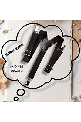 Askılı Çocuk Kemer Siyah 1-10yaş ürün fotoğrafı