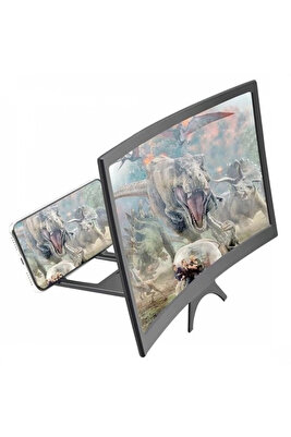 Curved Model Katlanabilir 3d Ekran Büyütücü Amplifikatör Projektör Standı Tüm Akıllı Telefon ürün fotoğrafı