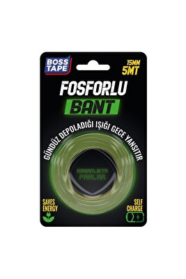 Gece Parlayan Fosforlu Fotolümen Bant En:15mm Boy:5mt ürün fotoğrafı