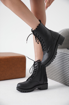 Siyah Cilt Kadın Bot MD1001-116-0001 ürün fotoğrafı