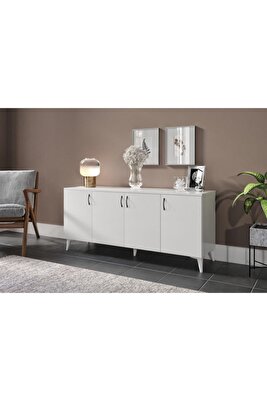 Sigma Çok Amaçlı Beyaz Mdf Konsol - Tamamı 1. Kalite Mdf ürün fotoğrafı