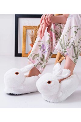 Kadın Beyaz Panduf Terlik ürün fotoğrafı