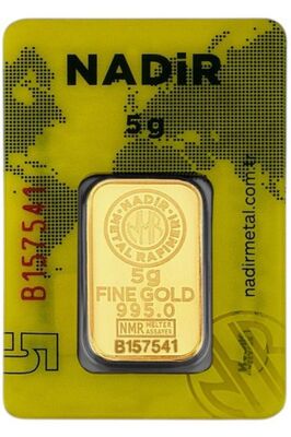 Nadir Gold 5 Gram 24 Ayar Külçe Altın ürün fotoğrafı