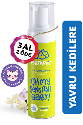 Yavru Kediler Için Kuru Şampuan, Doğal Tüy Bakım Ürünü, Durulanmayan Susuz Köpük Yıkama ürün fotoğrafı