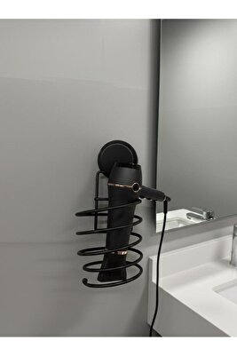 Magic Fix Sihirli Yapışkan Siyah Saç Kurutma Makine Askısı ürün fotoğrafı