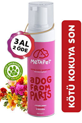 Koku Giderici Kuru Köpük Köpek Şampuanı, Doğal Ve Organik Köpek Parfümü, Yavrular Için Uygun 200 Ml ürün fotoğrafı