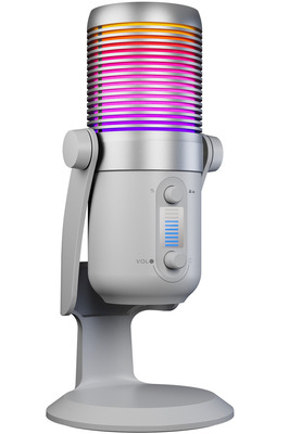 Diyez Beyaz Rgb Ses Gösterge Mikrofon Oyuncu Mikrofonu Yayıncı Mikrofonu Youtuber Mikrofonu ürün fotoğrafı