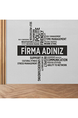 Firmalara Özel Ofis Duvar Stickerı, Duvar Dekorasyon Yazıları, Ofis Dekorasyon, Duvar Sticker ürün fotoğrafı