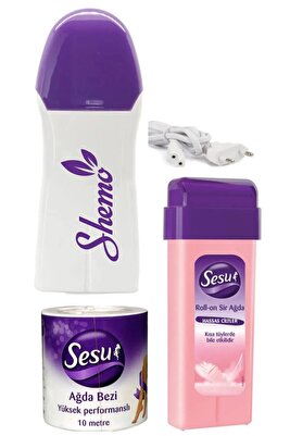 SHEMO Ağda Makinesi Isıtıcısı , Marka hassas cilt pembe ağda ve ağda bezi hediyeli ürün fotoğrafı