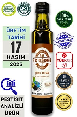 Soğuk Sıkım Çörek Otu Yağı 250 ml %100 Doğal Ve Saf (PESTİSİT ve UPC2 TİMOKİNON ANALİZLİ) ürün fotoğrafı