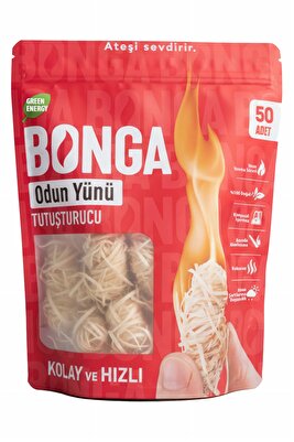 Ateş Tutuşturucu Şömine & Mangal 50 Adet 700 gr - Jel Ve Çıra Alternatifi Doğal Odun Yünü ürün fotoğrafı