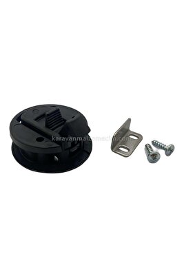 SHUIVAN Karavan Banyo Kapı Kilidi Plastik - Çift Yönlü - Siyah ürün fotoğrafı