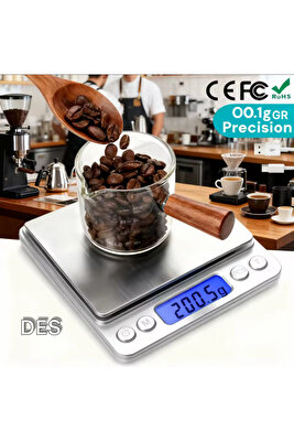 500 gr 0.01 Tam Hassas Kuyumcu Eczane Terazisi ürün fotoğrafı