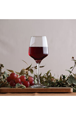 Lal Cam Kırmızı Şarap Kadehi 6'lı 295 ml Ayaklı (Meşrubat Bardağı) ürün fotoğrafı